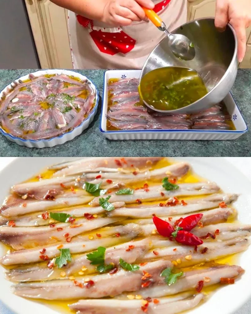 Flasche mit Anchovis-Ölsoße, ideal für italienische Küche
