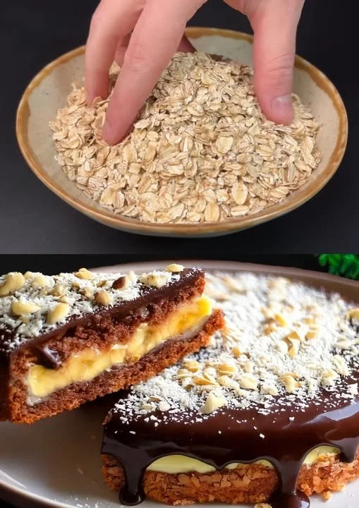 Dessert di Avena e Cacao con Banane, dolce sano e delizioso