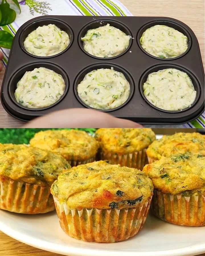 Muffin di zucchine e formaggio, un dolce salato perfetto per ogni occasione.