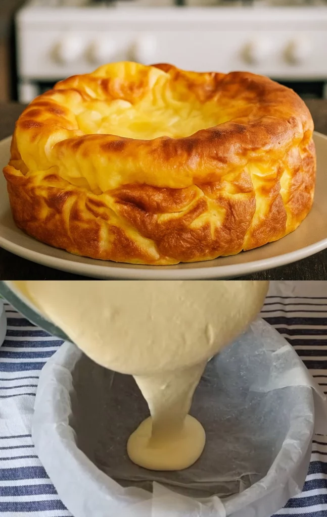 Schneller und einfacher Joghurtkuchen auf einem Tisch präsentiert
